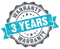 3 Year Warranty