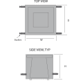 universal fit square fit pit cover