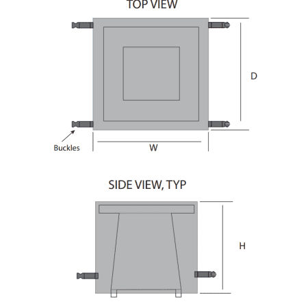 universal fit square fit pit cover