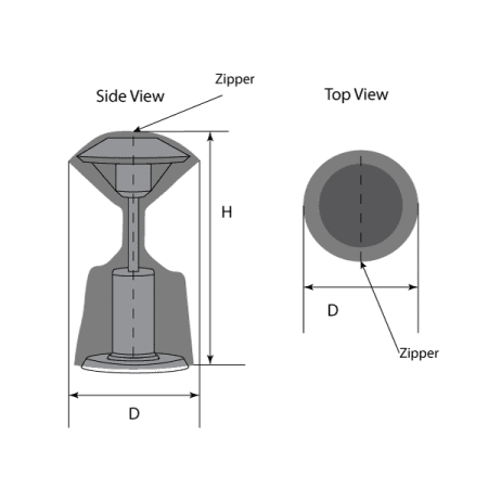 universal fit table heater cover