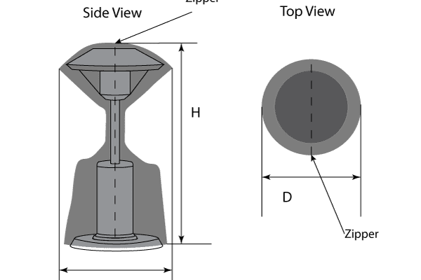 universal fit table heater cover