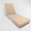 Antique Beige Chaise Lounge Piped Chair Cushion