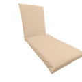 Solid Antique Beige Chaise Lounge Knife Chair Cushion