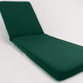 Solid Forest Green Chaise Lounge Piped Chair Cushion
