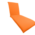 Solid Orange Chaise Lounge Knife Chair Cushion
