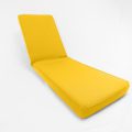 Solid Sunshine Chaise Lounge Piped Chair Cushion