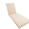 Striped Beige Chaise Lounge Knife Chair Cushion