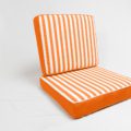 Striped Orange Box Set Cushions
