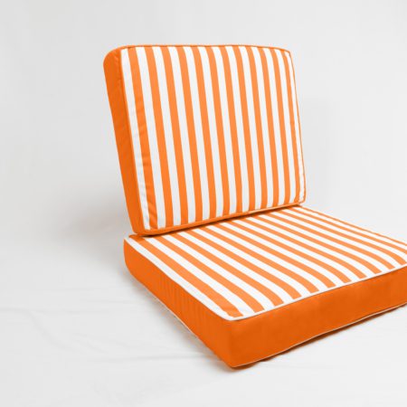 Striped Orange Box Set Cushions