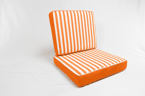 Striped Orange Box Set Cushions