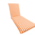 Striped Orange Chaise Lounge Knife Chair Cushion